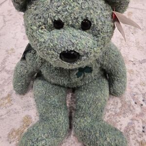 Ty Green Speckled Plush Bear